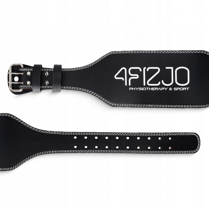 Пояс для важкої атлетики 4FIZJO шкіряний Size M Black (P-5905973404303)