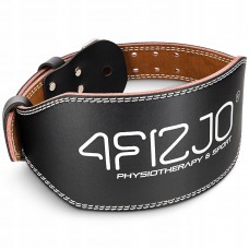 Пояс для тяжелой атлетики 4FIZJO кожаный Size S Black (P-5905973404297)