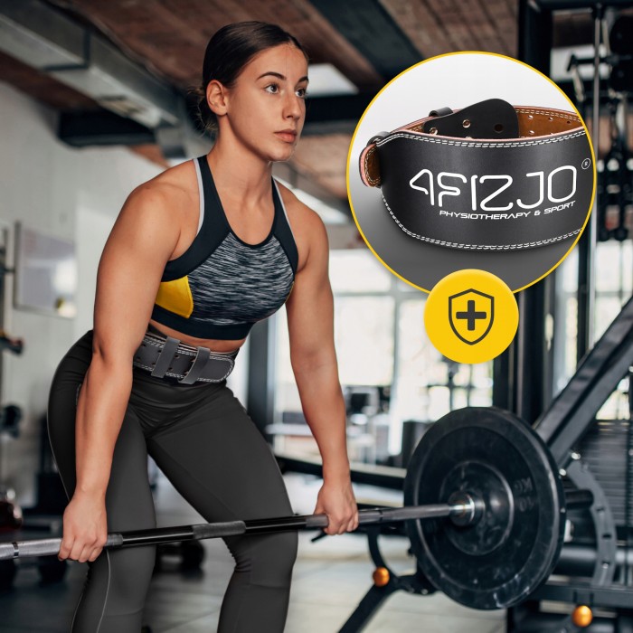 Пояс для тяжелой атлетики 4FIZJO кожаный Size S Black (P-5905973404297)