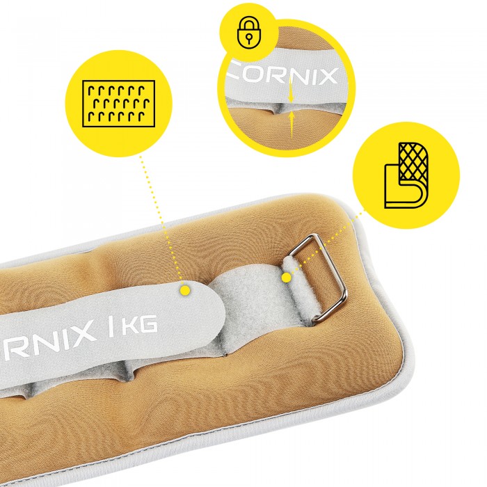 Утяжелители-манжеты для ног и рук Cornix 2 x 1 кг XR-0355