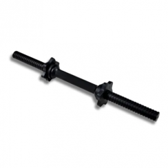 Гриф гантельный 45см (30мм) из пласт. гайками (черный)