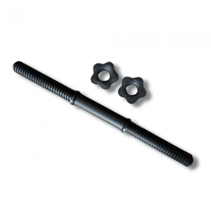 Гриф гантельний 45см (30мм) із пласт. гайками (чорний)
