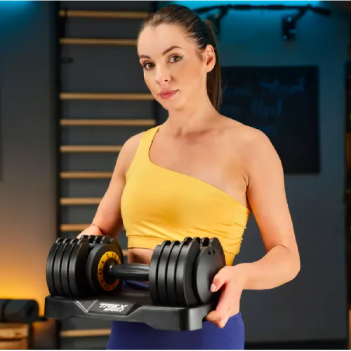 Гантель розбірний регульований Trex Sport 2-11,5кг чорний