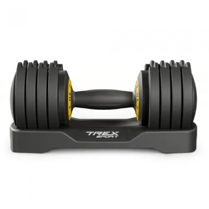 Гантель розбірний регульований Trex Sport 2-11,5кг чорний