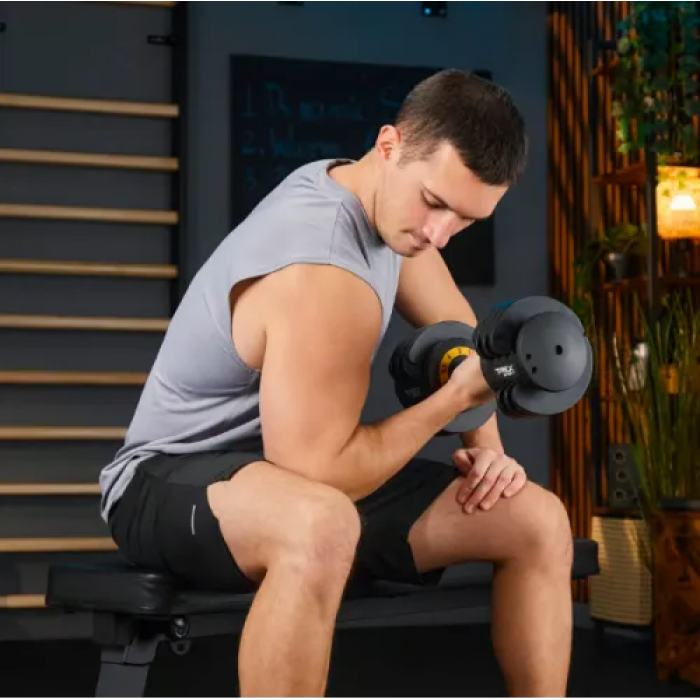 Гантель розбірний регульований Trex Sport 2-11,5кг чорний