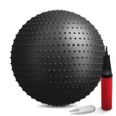 Фитбол массажный Hop-Sport 65см черный + насос