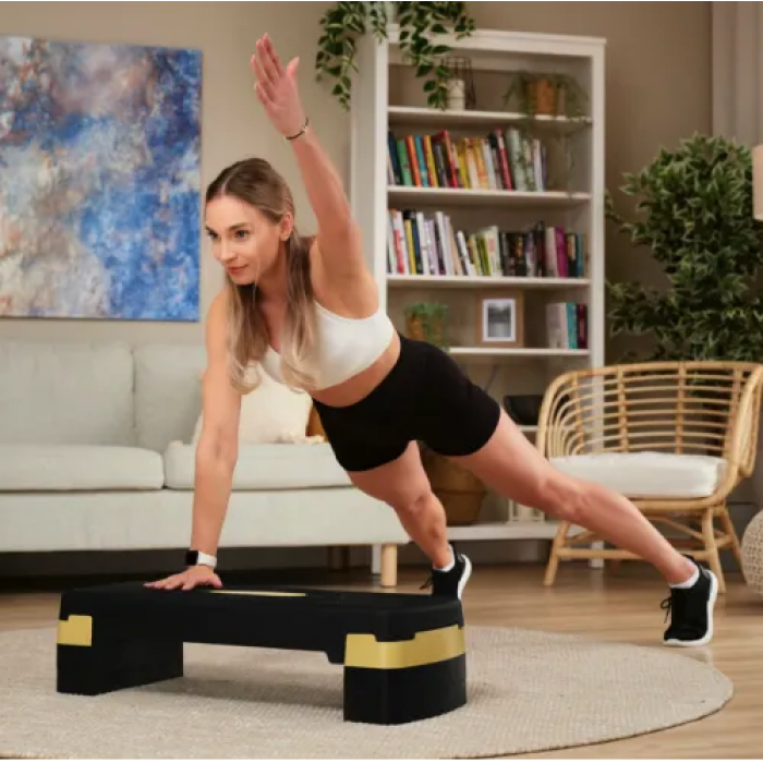 Степ платформа Hop-Sport HS-PP033AS чорно-золотий