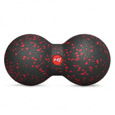 Массажный мяч двойной EPP 80 мм Hop-Sport HS-D008MB черно-красный