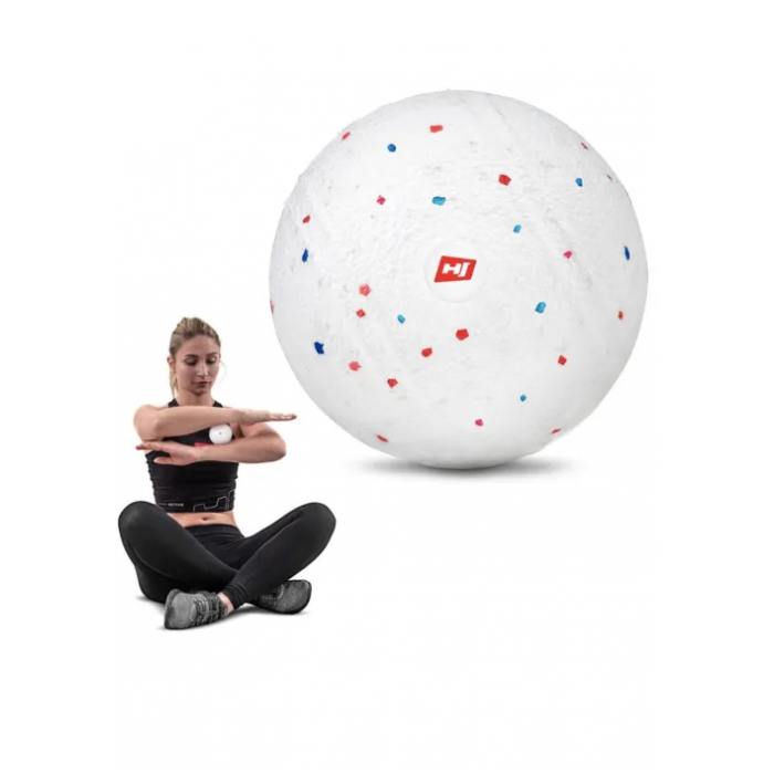 Массажный мяч EPP 80 мм Hop-Sport HS-P080MB белый