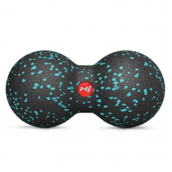 Массажный мяч двойной EPP 80 мм Hop-Sport HS-D008MB черно-голубой