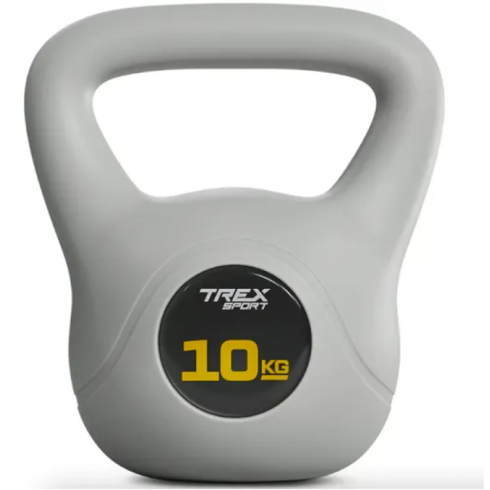 Гиря виниловая 10кг Trex Sport TX-010CKB серый