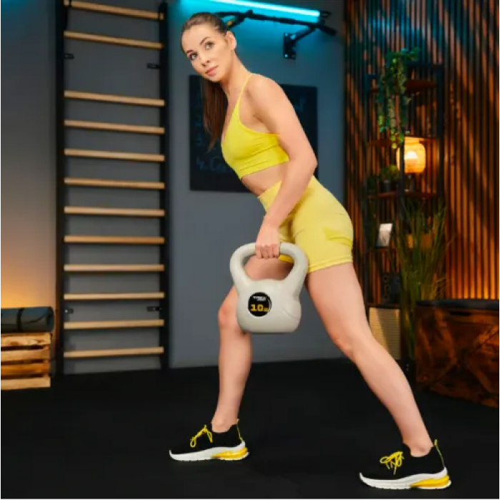 Гиря виниловая 10кг Trex Sport TX-010CKB серый