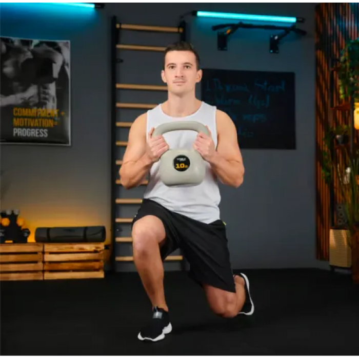 Гиря виниловая 10кг Trex Sport TX-010CKB серый