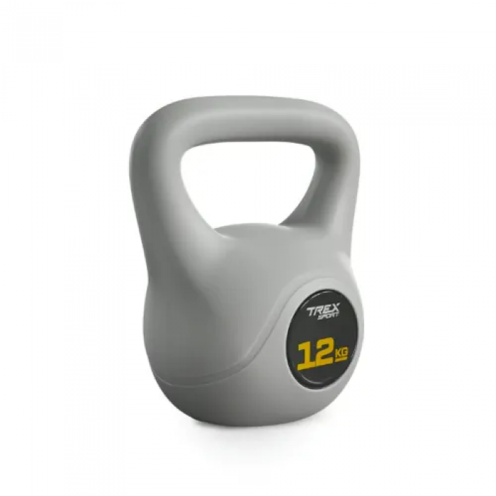 Гиря виниловая 12кг Trex Sport TX-012CKB серый