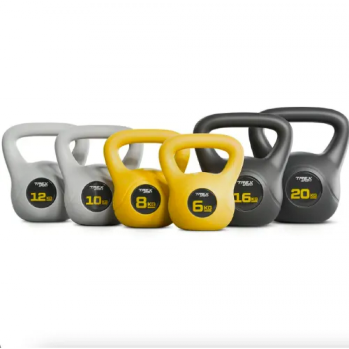 Гиря виниловая 12кг Trex Sport TX-012CKB серый