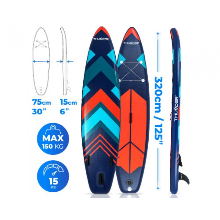 Надувна SUP дошка (Сап борд) THUNDER STRIPES 320