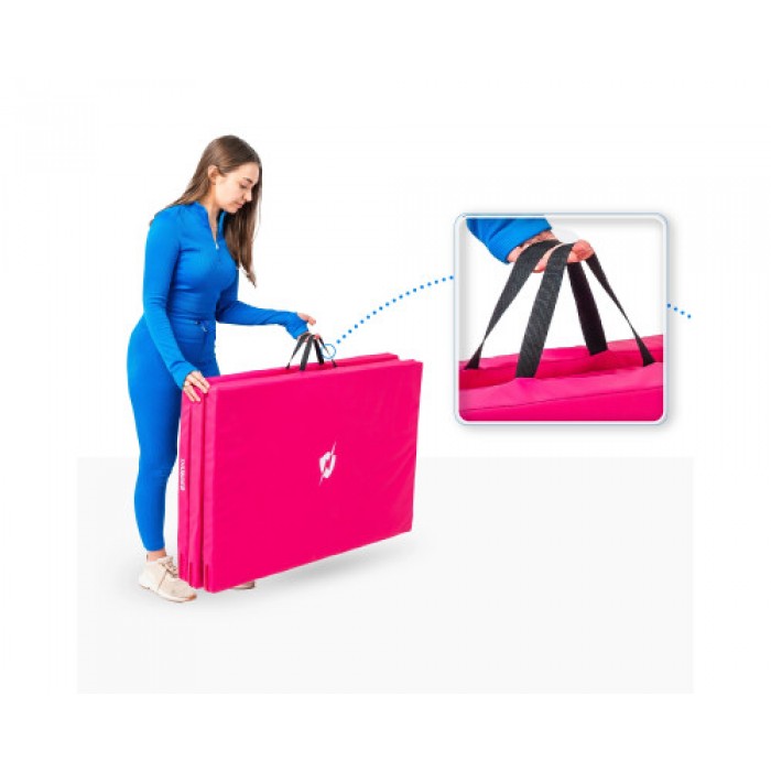 Матрас гимнастический THUNDER MG-03, 197 х 90 х 5 см, розовый