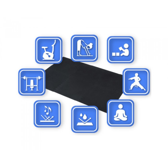 Мат-пазл THUNDER PZ-01 60 х 60 х 1 см чорний 6шт