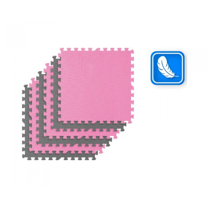 Мат-пазл THUNDER PZ-02 60 х 60 х 1 см рожево-сірий 6шт