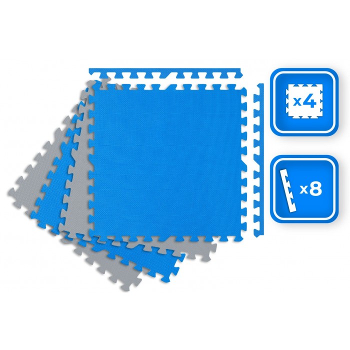 Мат-пазл THUNDER PZ-04 60 х 60 × 2 см 4шт голубовато-серый