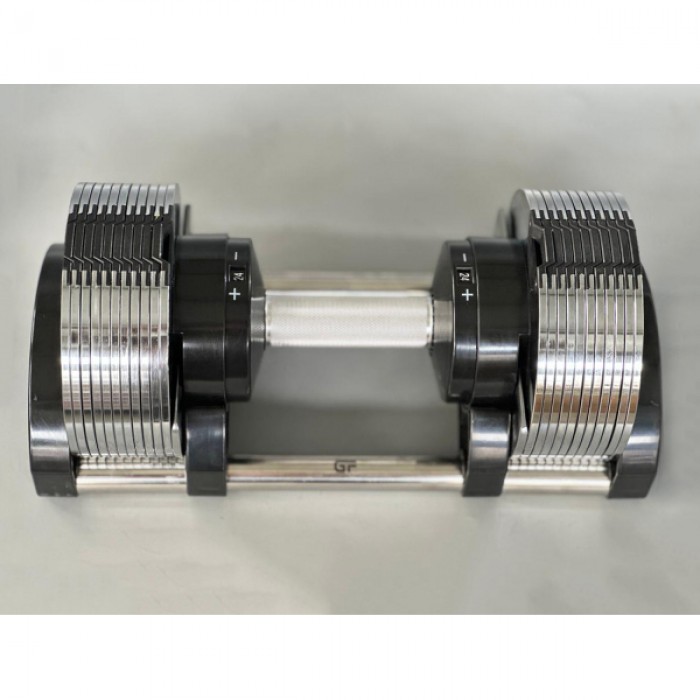 Гантель с регулируемым весом 3-24 кг Generation Fitness GF3-24kg (хром)