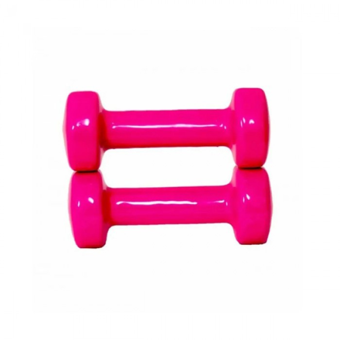 Гантель для фитнеса 2 кг 1шт с виниловым покрытием Generation Fitness FF51D3A-2kg (розовый)