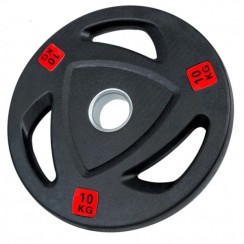 Диск 10 кг олимпийский обрезиненный черный Generation Fitness RCP18-10 кг