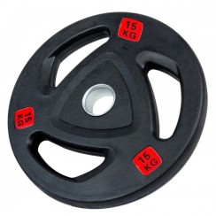 Диск 15 кг олимпийский обрезиненный черный Generation Fitness RCP18-15 кг