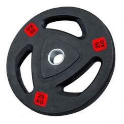Диск 25 кг олимпийский обрезиненный черный Generation Fitness RCP18-25 кг