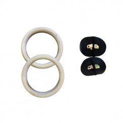 Кільця гімнастичні зі стропами (дерев'яні) Jaguar Wooden Gymnastic