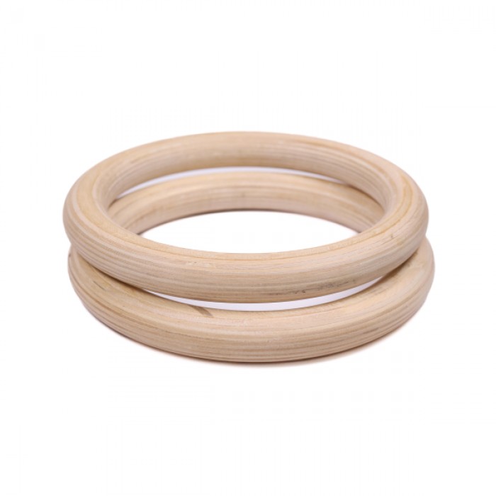 Кільця гімнастичні зі стропами (дерев'яні) Jaguar Wooden Gymnastic