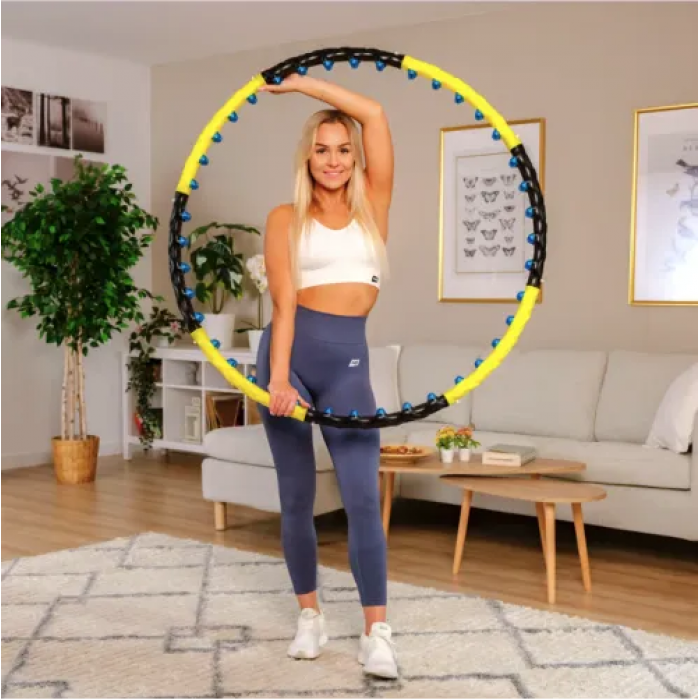 Хулахуп Hop-Sport HS-080HH із масажером 110см чорно-жовтий