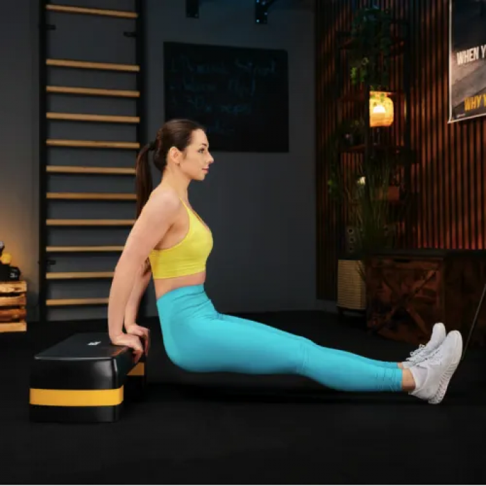 Степ платформа Trex Sport TX-030AS 3 рівня чорно-жовтий