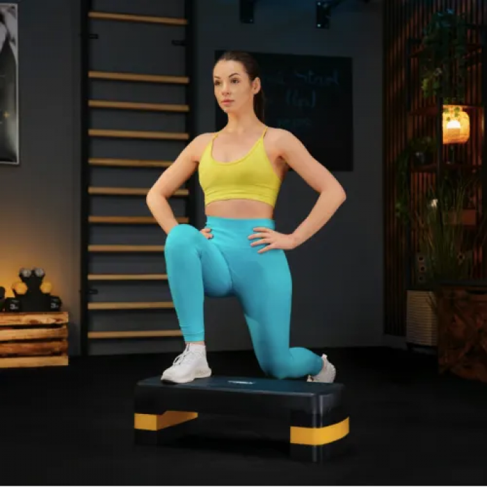 Степ платформа Trex Sport TX-030AS 3 рівня чорно-жовтий