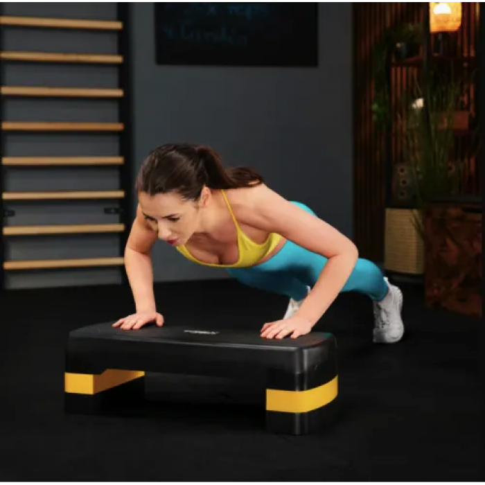 Степ платформа Trex Sport TX-030AS 3 рівня чорно-жовтий