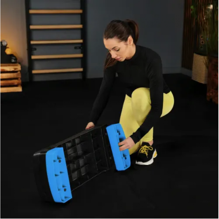 Степ платформа Trex Sport TX-030AS 3 рівня чорно-блакитний