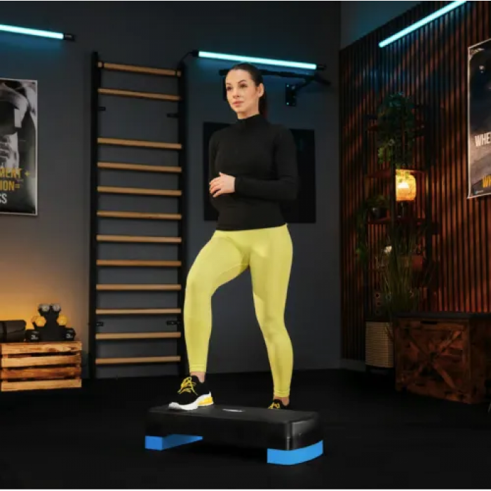 Степ платформа Trex Sport TX-030AS 3 рівня чорно-блакитний