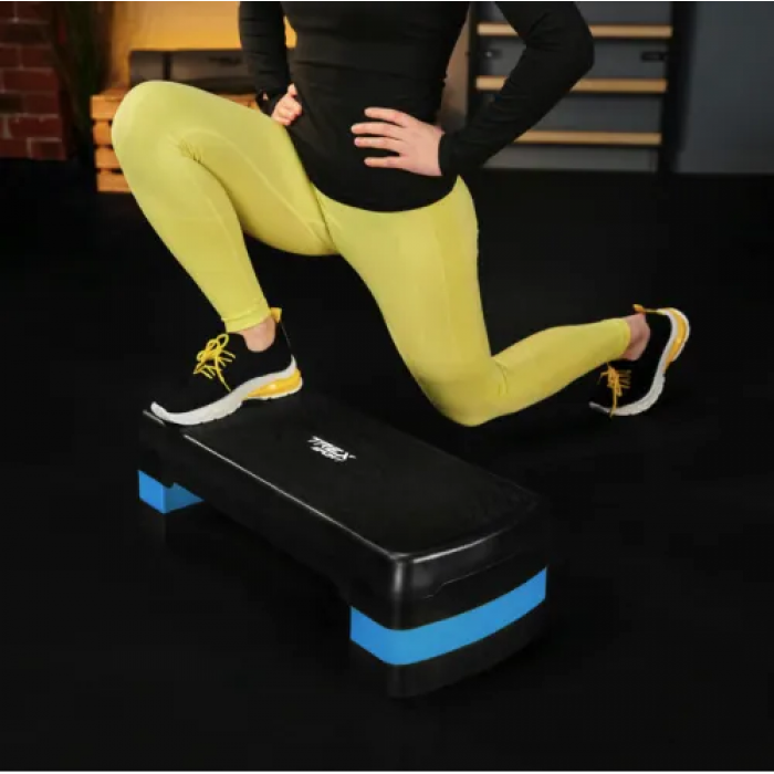 Степ платформа Trex Sport TX-030AS 3 рівня чорно-блакитний