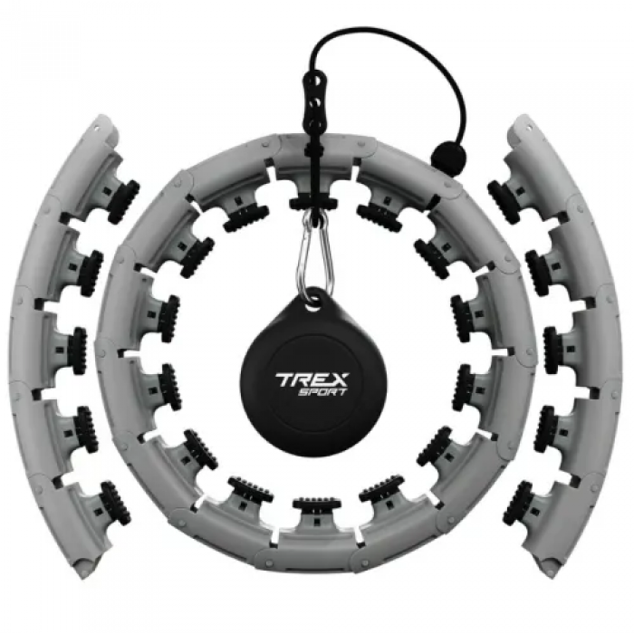 Хулахуп Trex Sport TX-010CHH масажний з обтяжувачем сірий