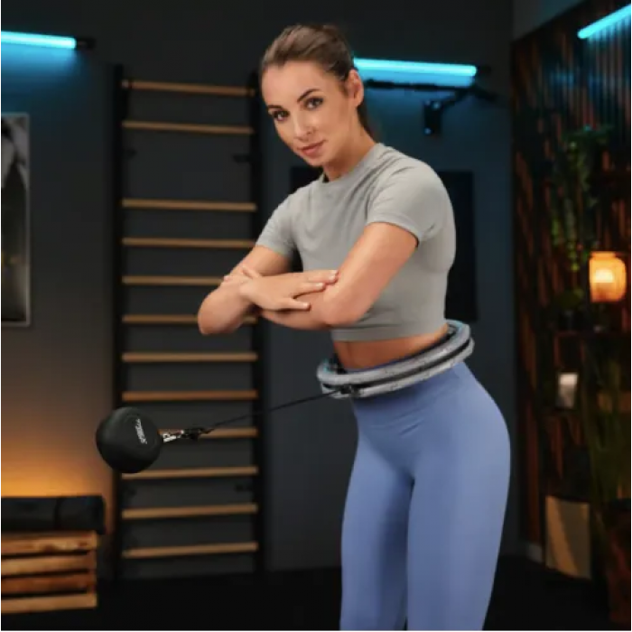 Хулахуп Trex Sport TX-010CHH масажний з обтяжувачем сірий