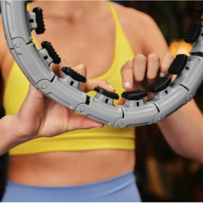 Хулахуп Trex Sport TX-010CHH масажний з обтяжувачем сірий