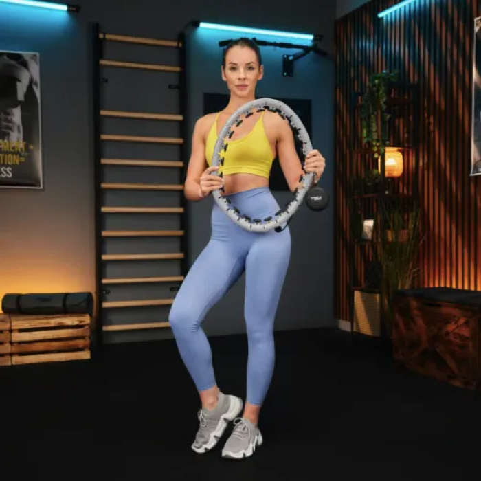 Хулахуп Trex Sport TX-010CHH масажний з обтяжувачем сірий