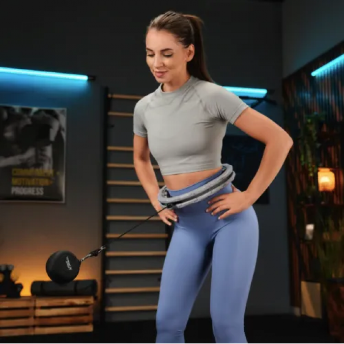 Хулахуп Trex Sport TX-010CHH масажний з обтяжувачем сірий