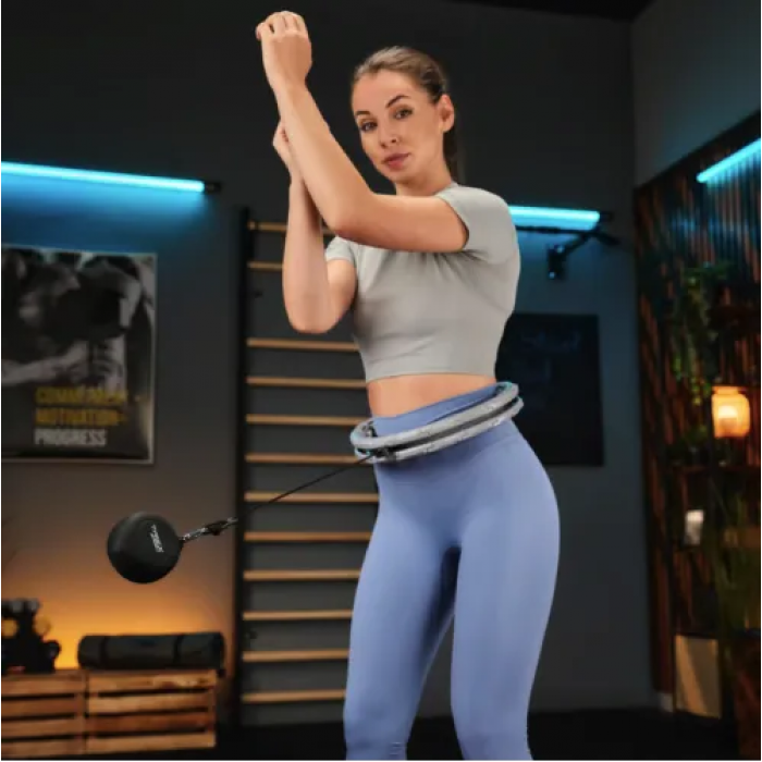 Хулахуп Trex Sport TX-010CHH масажний з обтяжувачем сірий