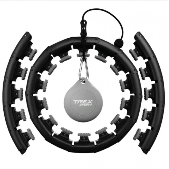 Хулахуп Trex Sport TX-010CHH масажний з обтяжувачем чорний