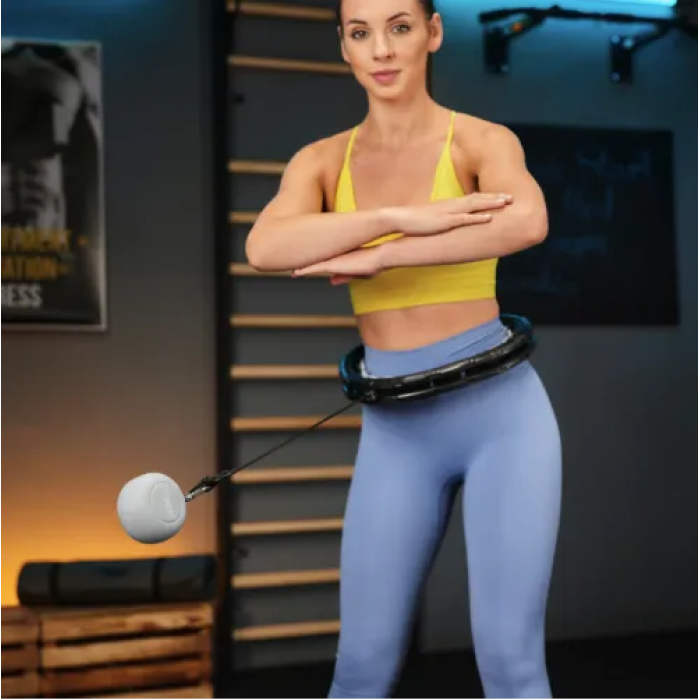 Хулахуп Trex Sport TX-010CHH масажний з обтяжувачем чорний