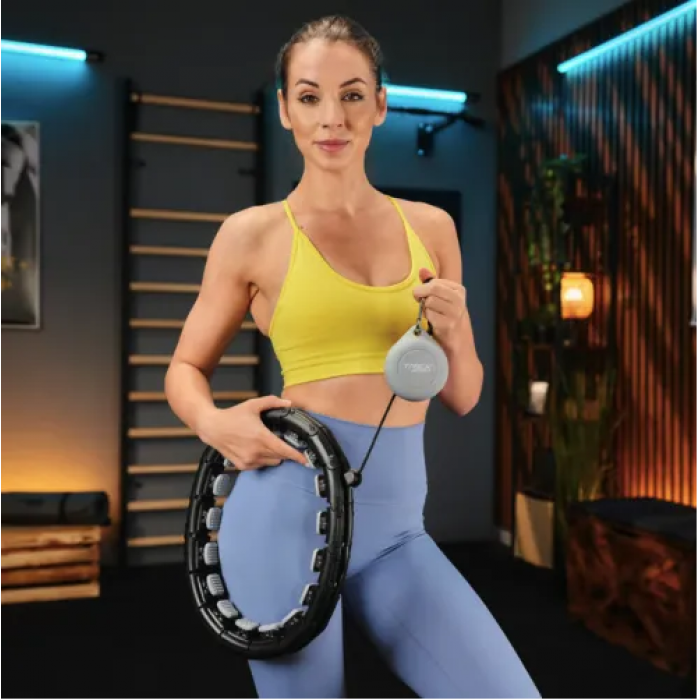 Хулахуп Trex Sport TX-010CHH масажний з обтяжувачем чорний