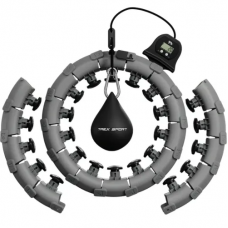 Хулахуп Trex Sport TX-020CHH масажний з обважувачем та лічильником сірий