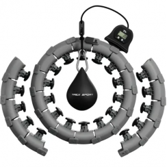 Хулахуп Trex Sport TX-020CHH масажний з обважувачем та лічильником сірий