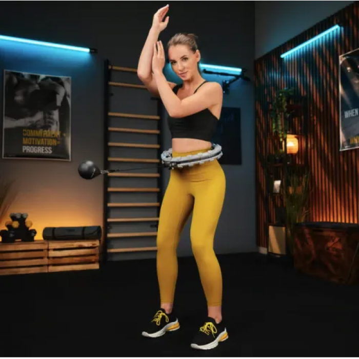 Хулахуп Trex Sport TX-020CHH масажний з обважувачем та лічильником сірий